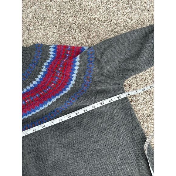 Lane Bryant Turtleneck Fair Isle Sweater Dress Gray Pink Aztec Plus Size 26/28 - Picture 9 of 12